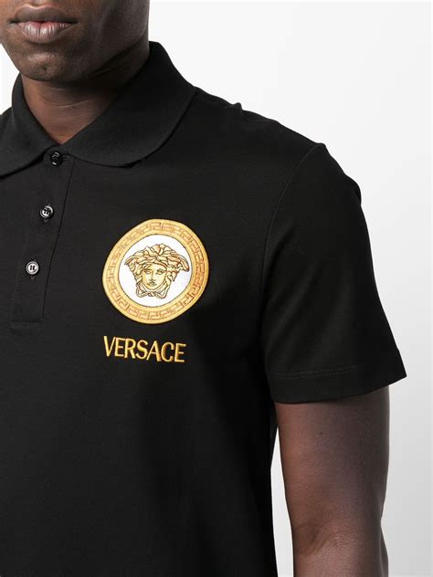 versace polo nero|Versace Polo Shirts for Men .